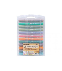 Marker Glitter 24 culori, cutie plastic, ML50-22